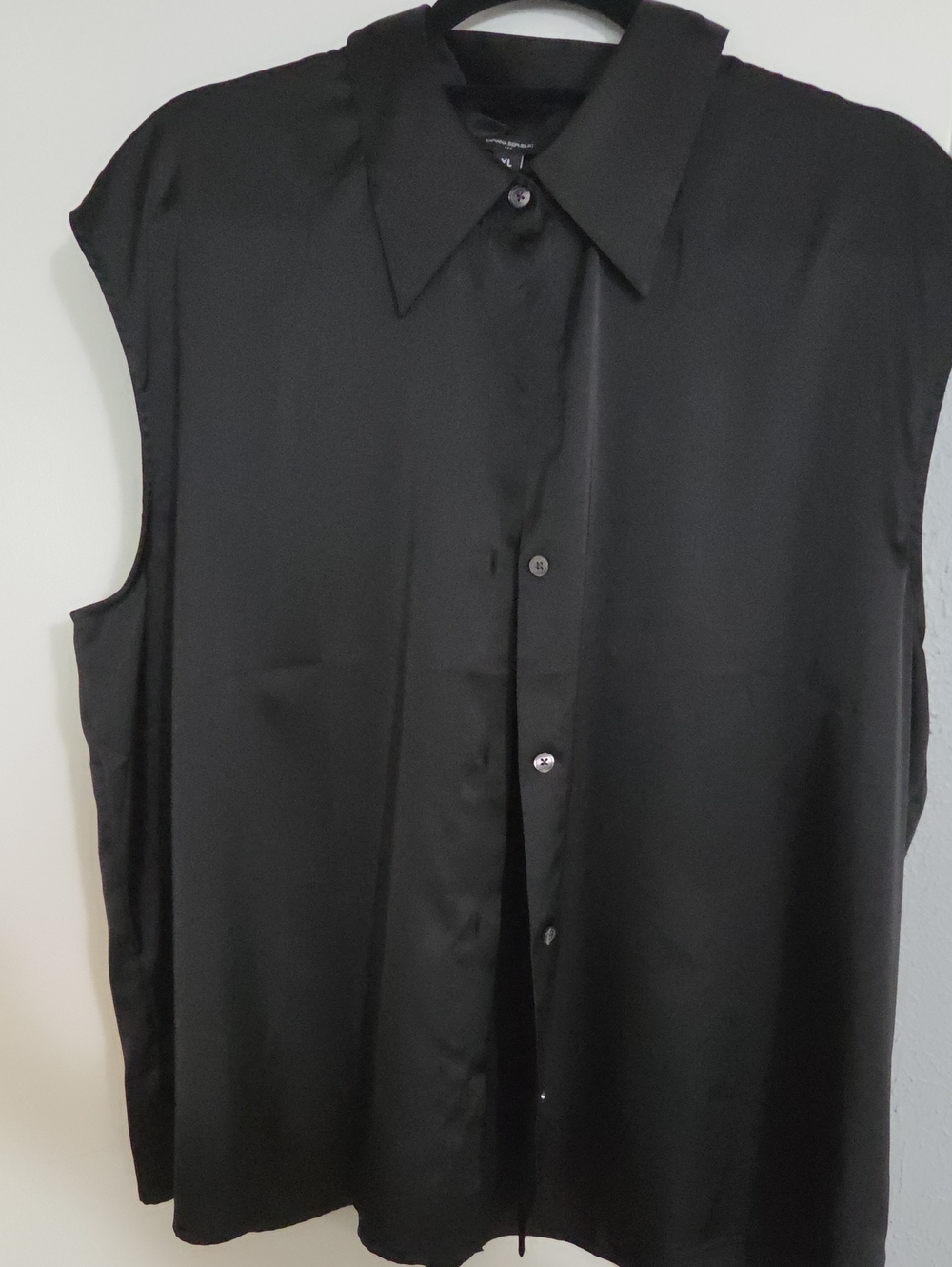 Banana Republic Black Button Front Shirt XL Like New
